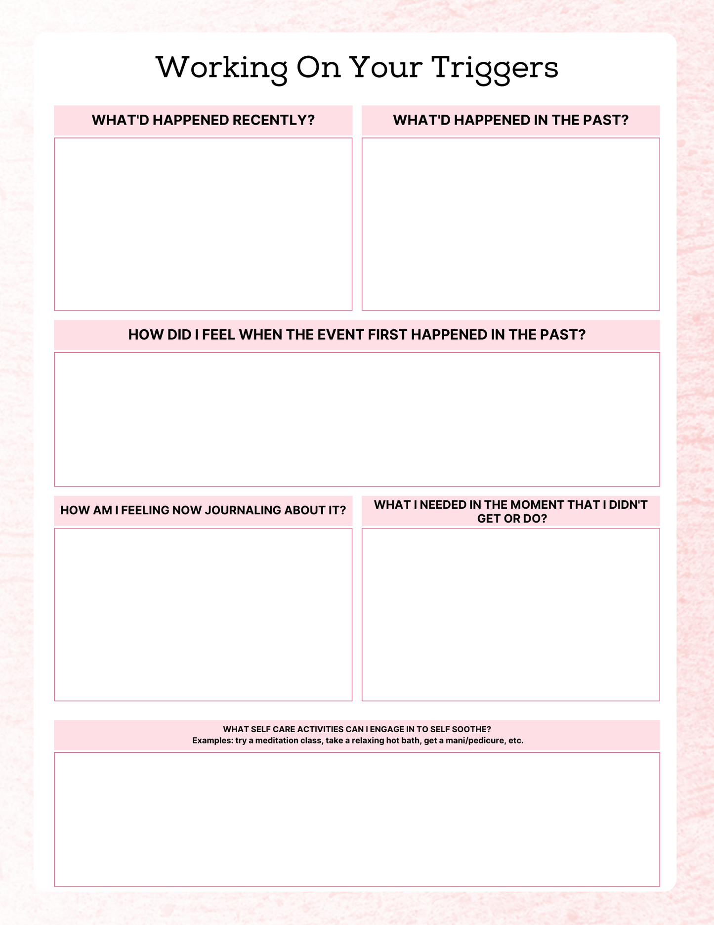 PTSD & Trauma Processing Workbook | Digital Download