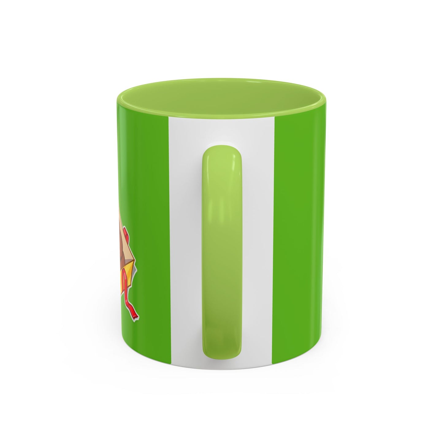 Grinch Character with Poop Present Mug | Accent Coffee Mug