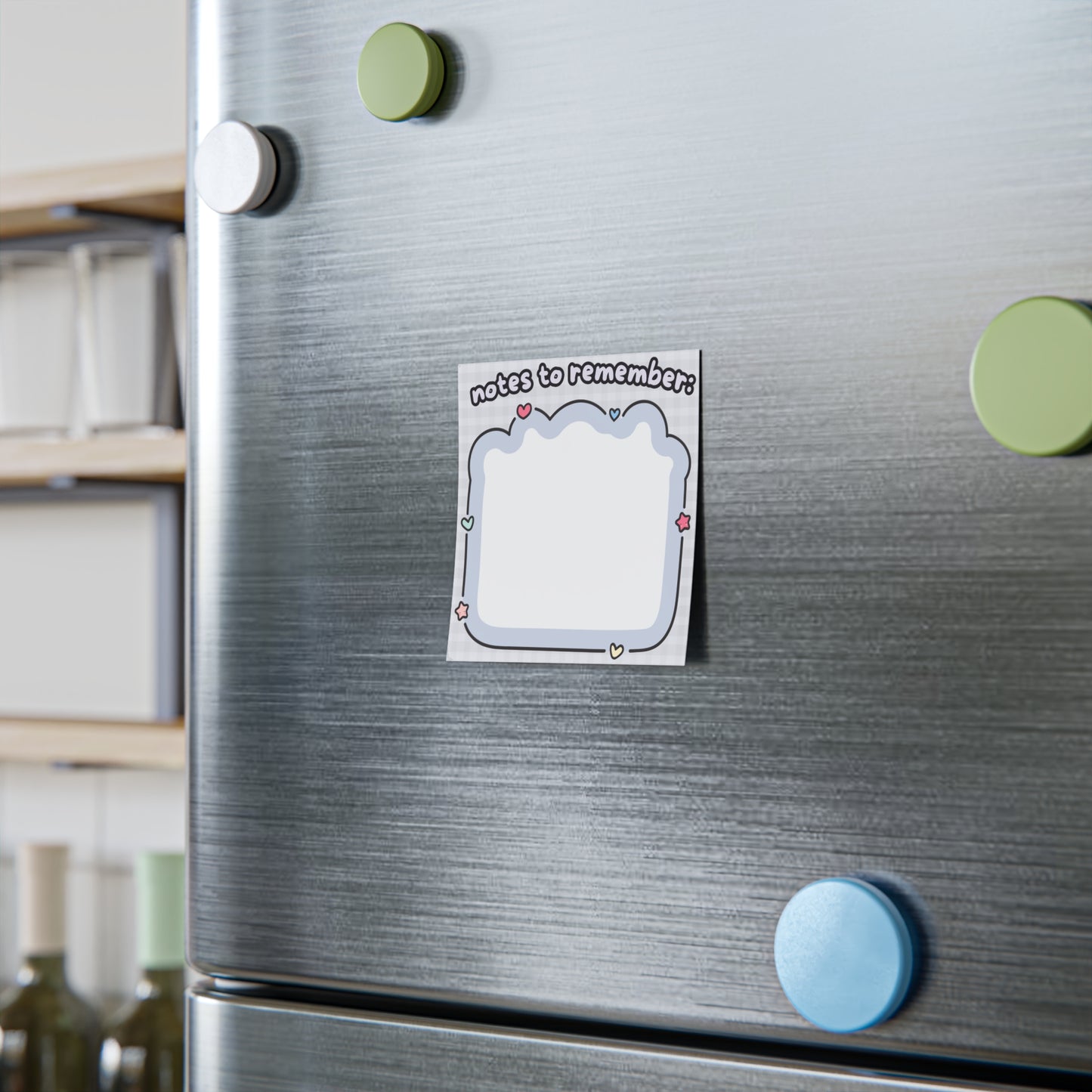 Notes to Remember Sticky Note Pad | Cute Heart Star Doodle