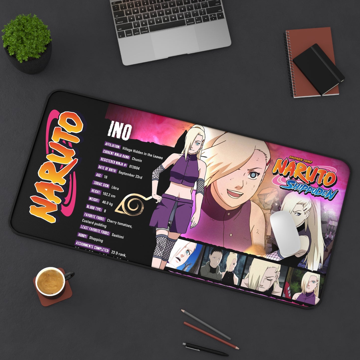 Ino Yamanaka Naruto Desk Mat | Anime Gaming Mouse Pad