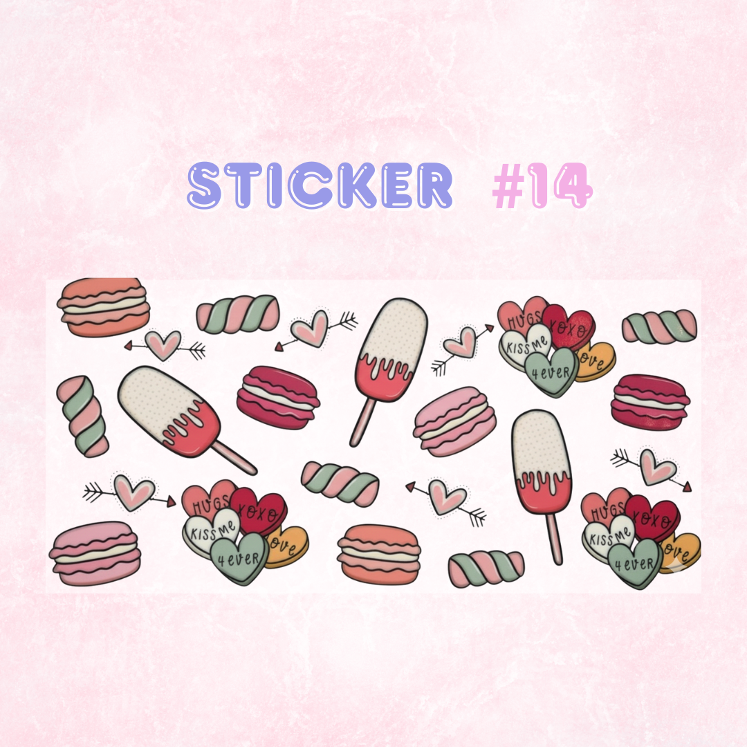 UV DTF Valentines Themed Stickers