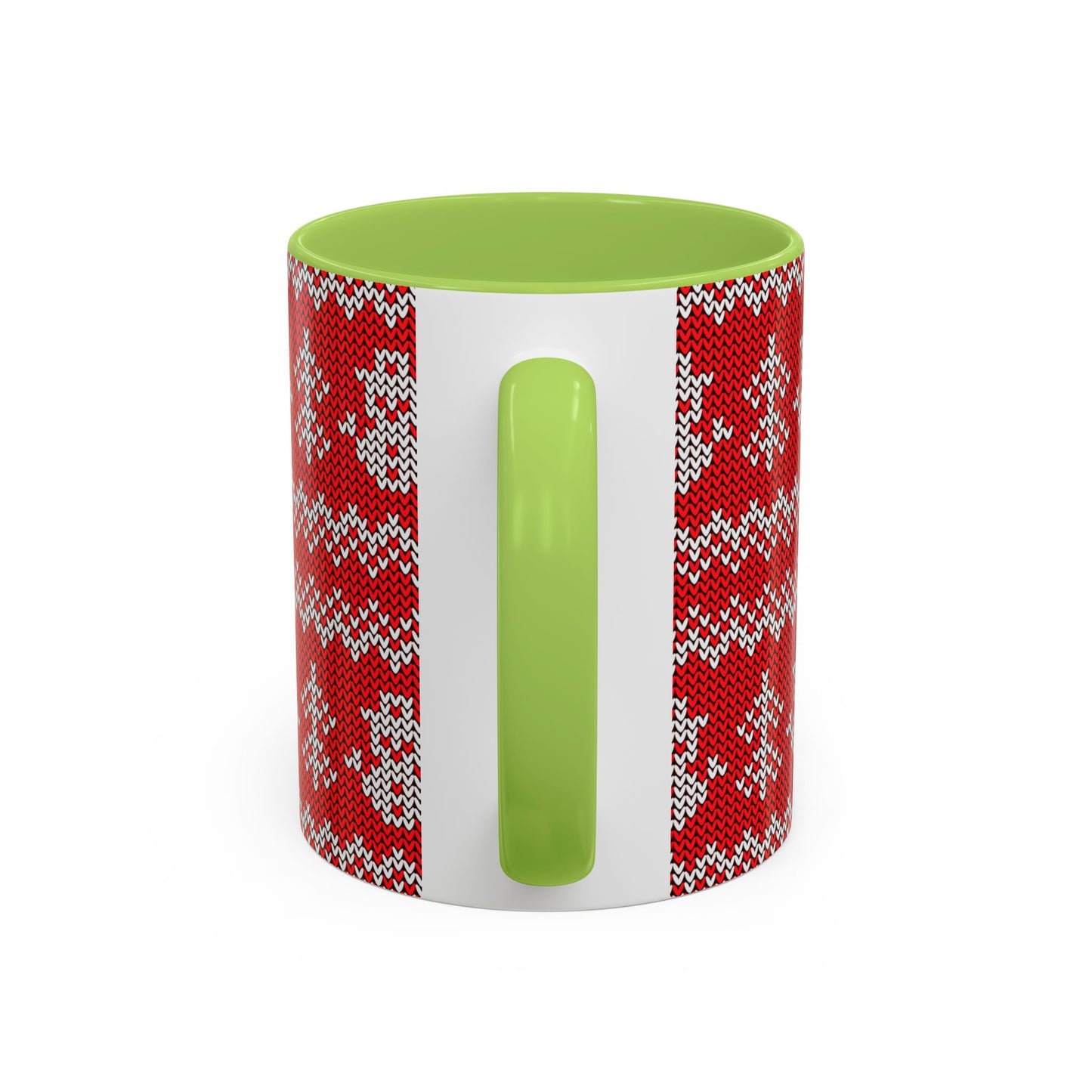 Snowman Knit Pattern Accent Mug | Christmas Holiday Coffee Cup