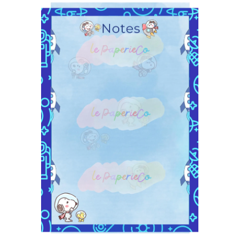 Beagle Astronaut Notepad (50 pages)