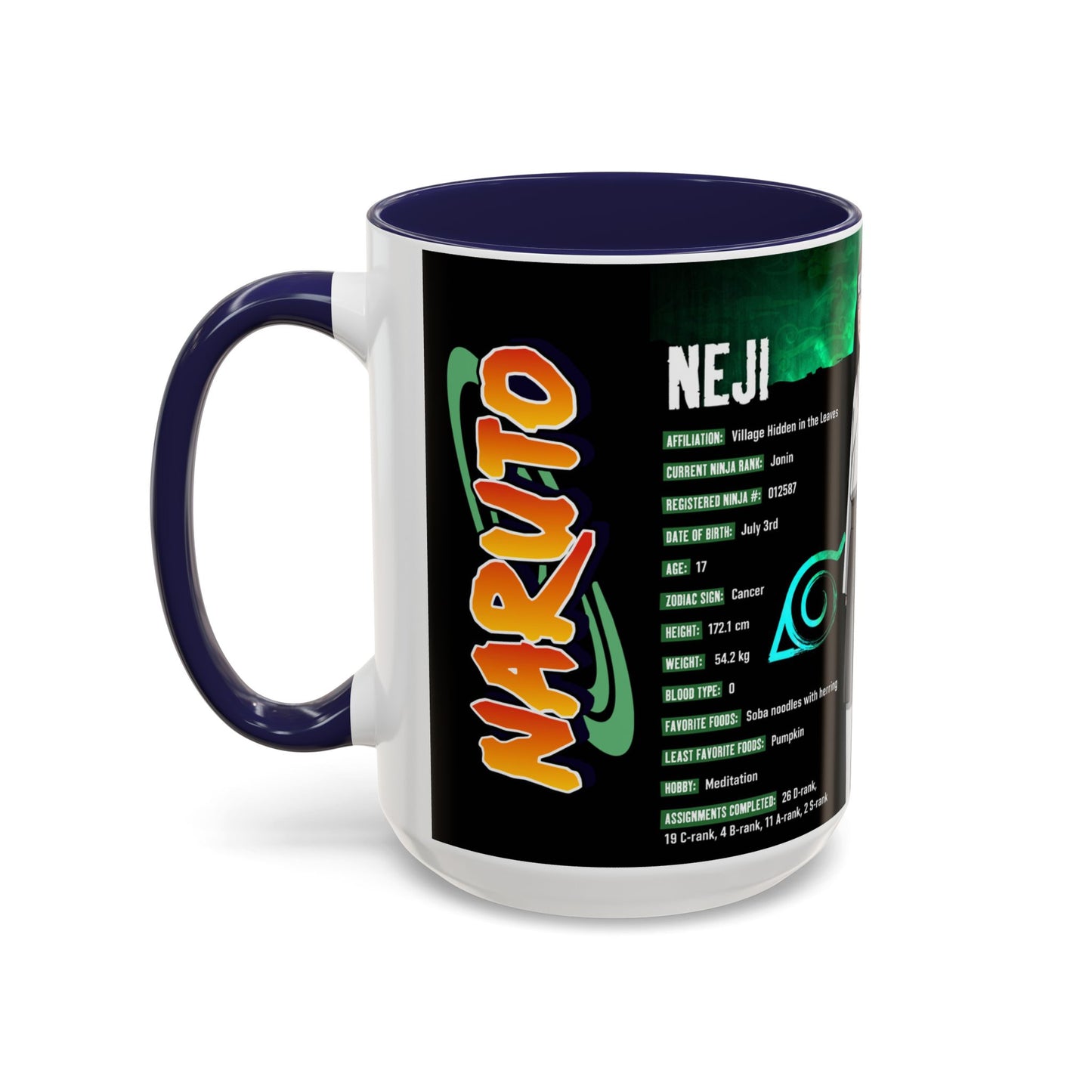 Naruto Shippuden Neji Accent Coffee Mug | Coffee Mug (11/15oz)