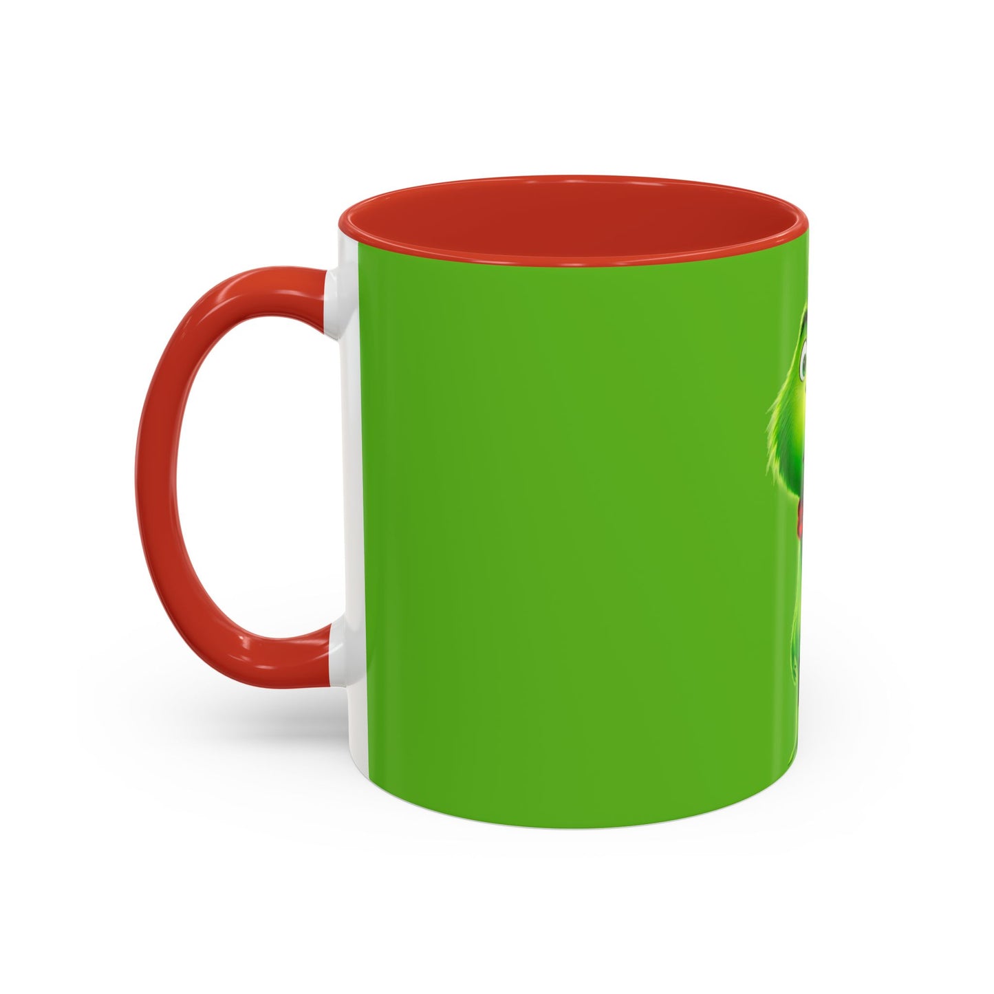 Grinch Character with Poop Present Mug | Accent Coffee Mug