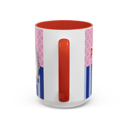 Princess Kitty Hello Kitty Accent Coffee Mug | Cute Pink & Blue 11/15oz