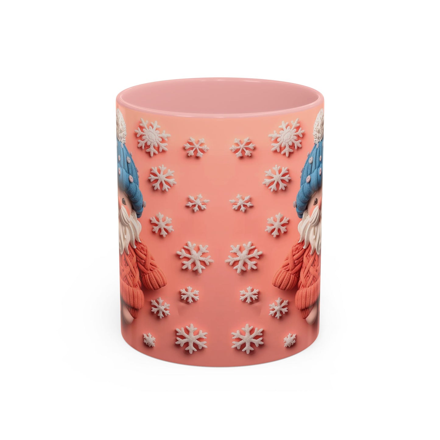 Knit Gnome with Snowflakes Mug | Accent Coffee Mug 11oz 15oz