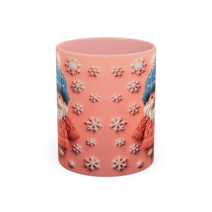 Knit Gnome with Snowflakes Mug | Accent Coffee Mug 11oz 15oz