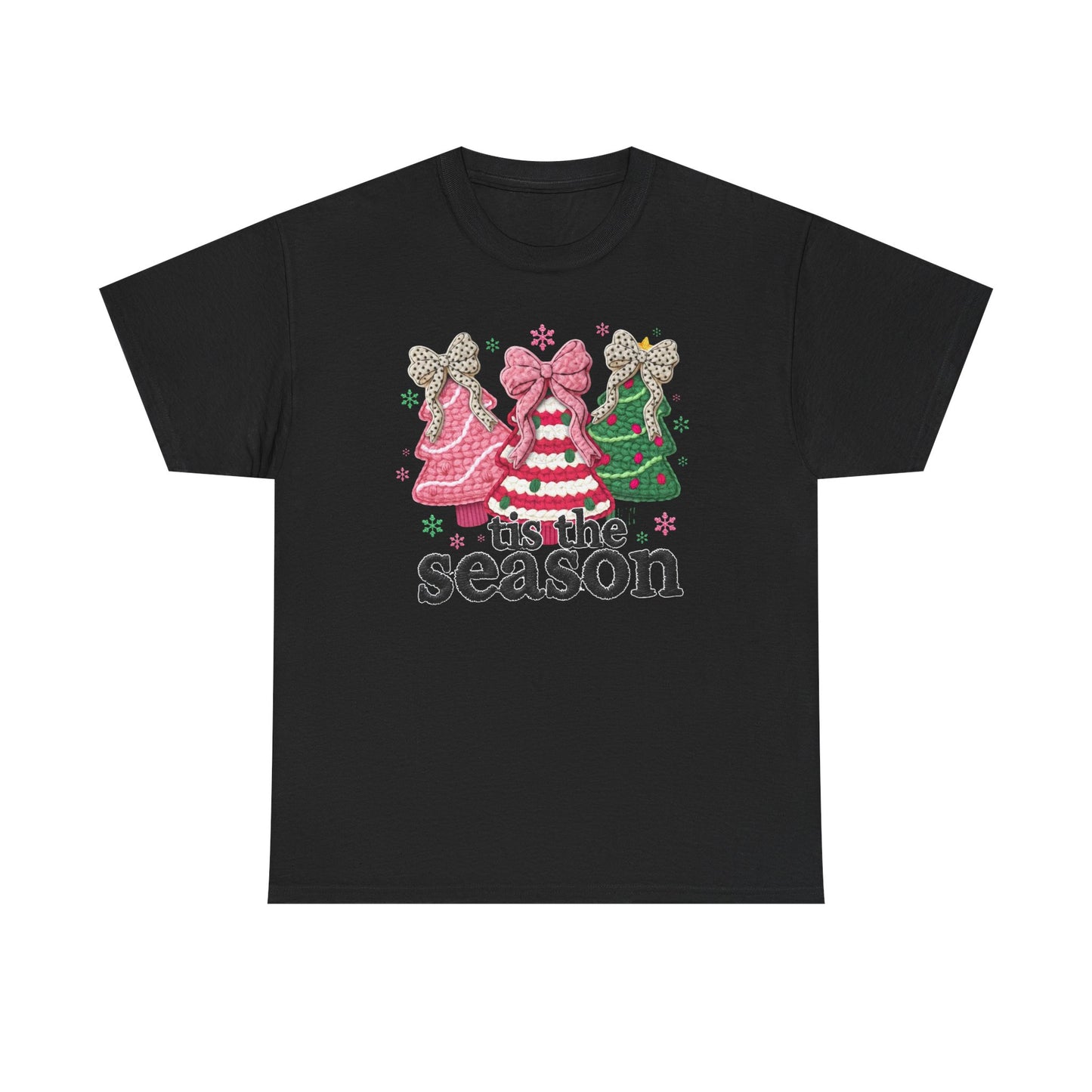 Tis the Season Christmas Trees tee | Holiday tree trio graphic tee