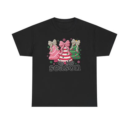 Tis the Season Christmas Trees tee | Holiday tree trio graphic tee