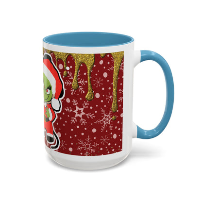 Grinch and Mouse Santa Mug | Accent Coffee Mug 11oz 15oz