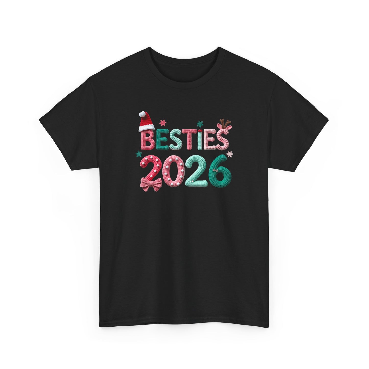 T-Shirt "Besties 2026" Holiday Friends Matching Tee