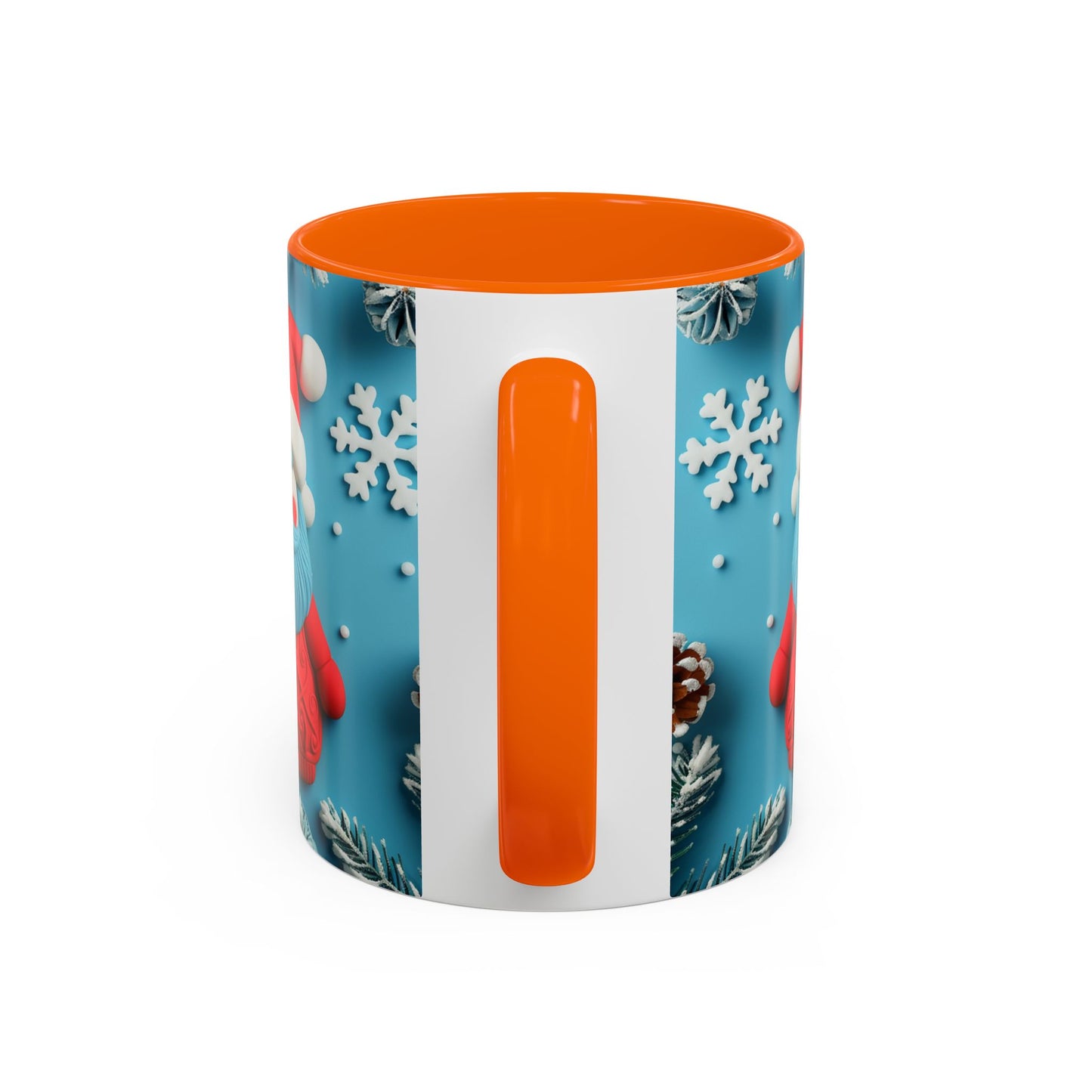 Blue Santa Claus Mug | Snowflakes Holiday Coffee Mug