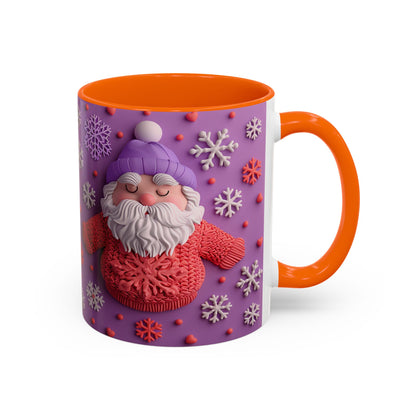 Knit Santa Pattern Mug | Accent Coffee Mug