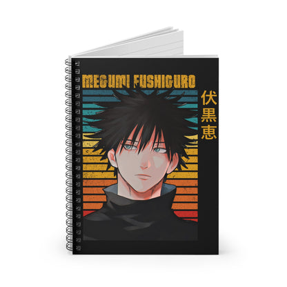 Megumi Fushiguro Notebook Spiral Notebook | Anime Character Ruled Journal