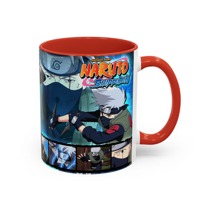 Naruto Kakashi Accent Coffee Mug  Anime Character Collage 11/15oz