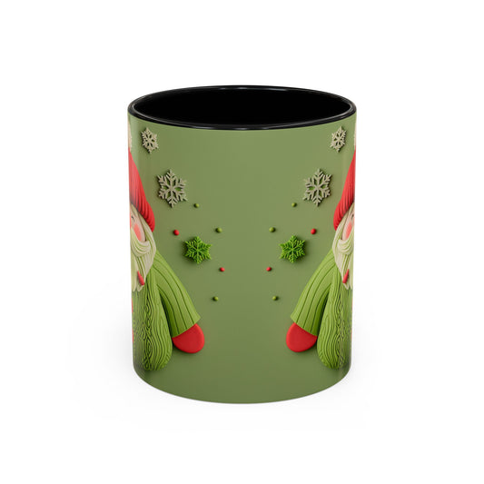 Green Knit Santa Mug | Accent Coffee Mug