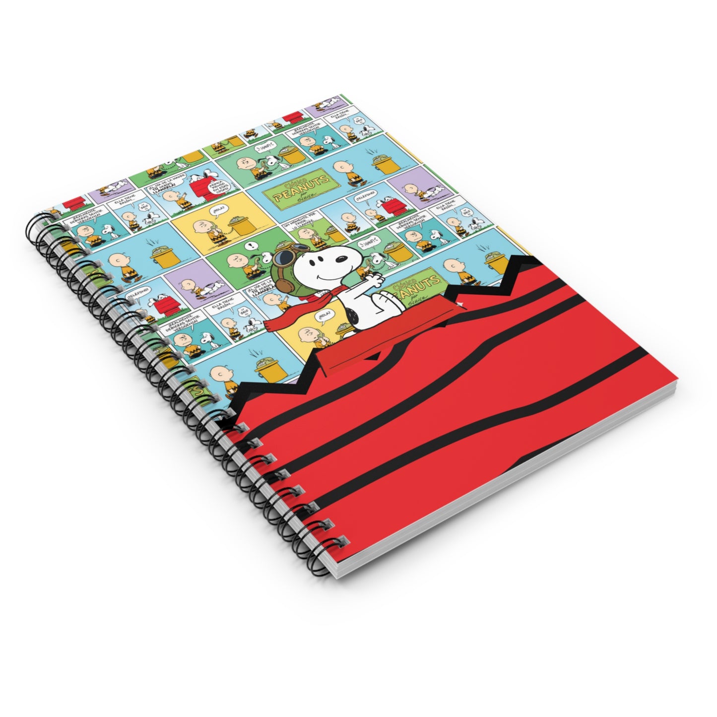Snoopy Comic Strip Notebook | Spiral Ruled Notebook