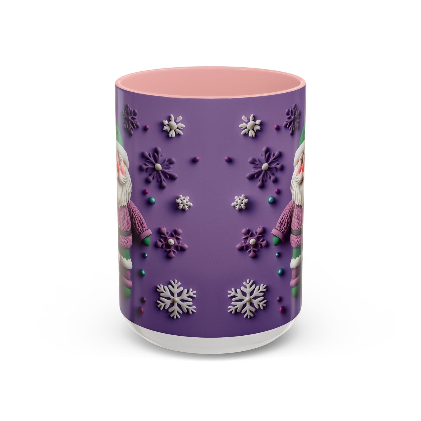 Purple Santa Snowflake Mug | Accent Coffee Mug