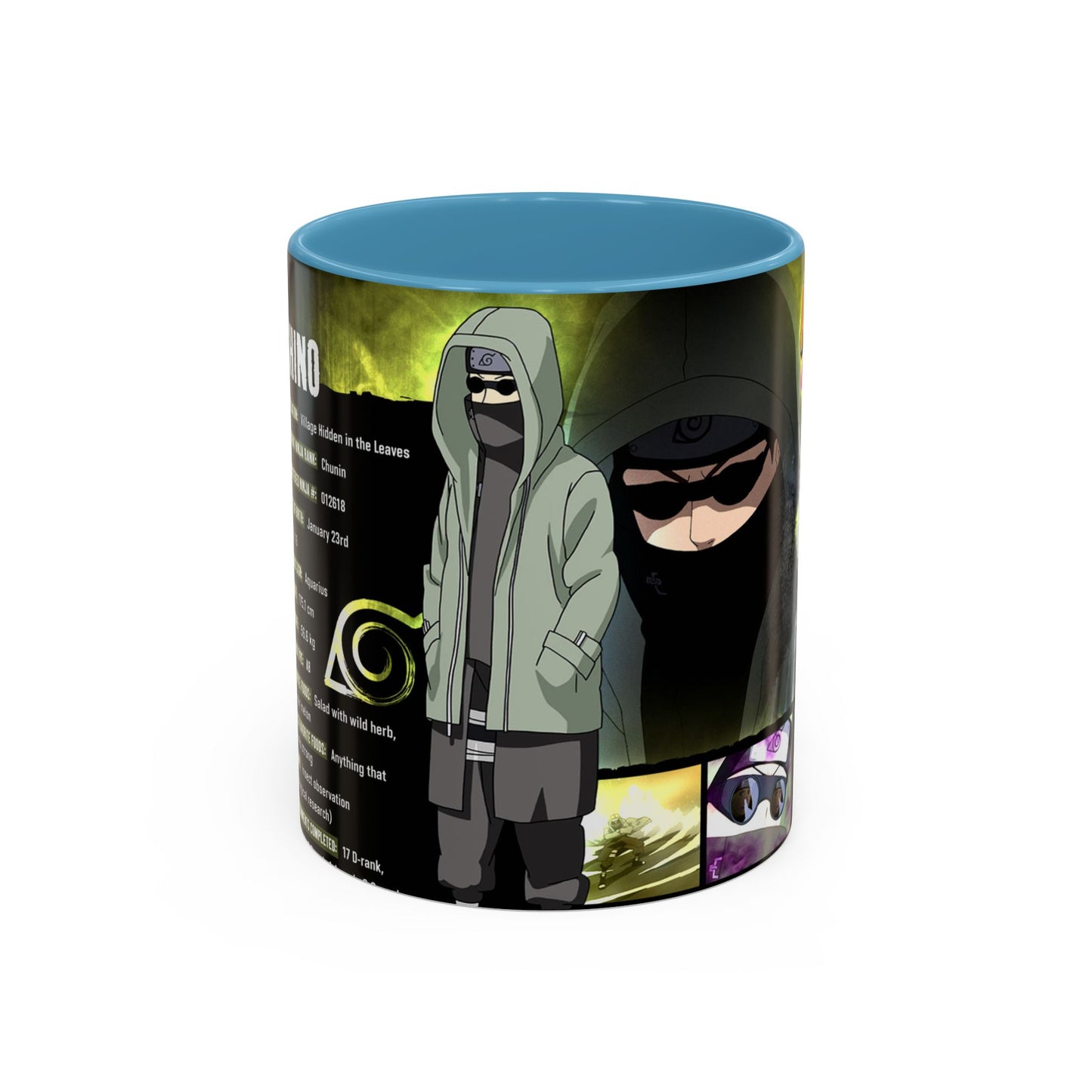 Naruto Shippuden Shino Aburame Accent Coffee Mug | Anime Character Fan Gift (11/15oz)