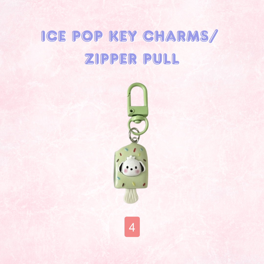 Kawaii Ice Pop Key Charms/ Zipper Pulls