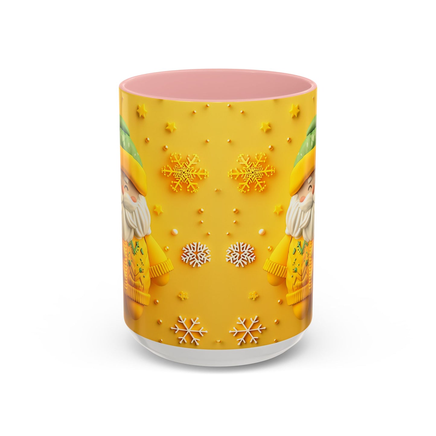 Yellow Sweater Santa Mug | Accent Coffee Mug
