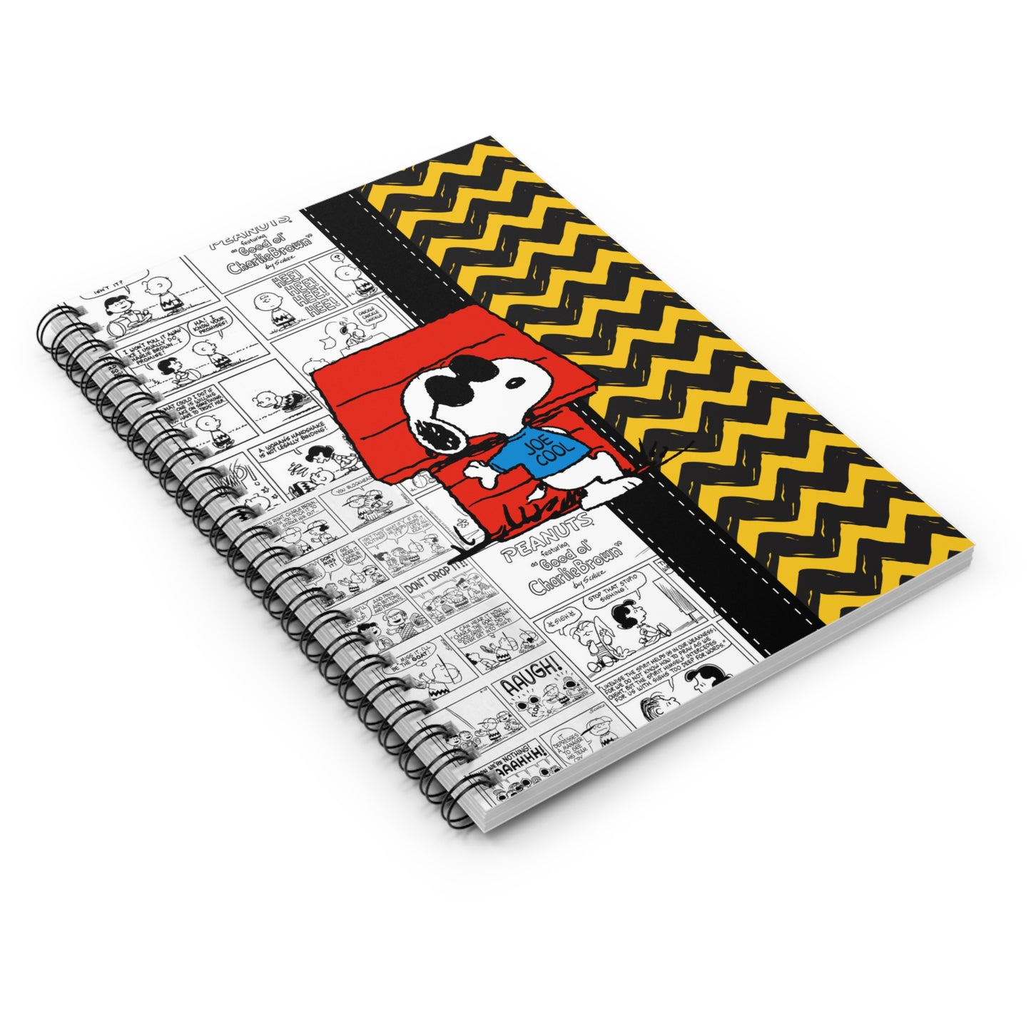 Snoopy Joe Cool Notebook Spiral Notebook | Comic Strip Chevron