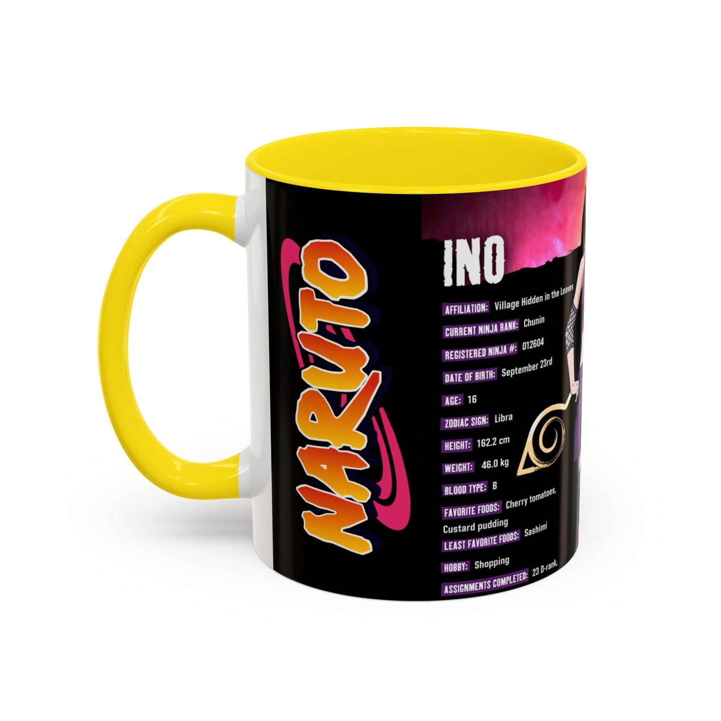 Naruto Shippuden Ino Anime Accent Coffee Mug — 11/15oz