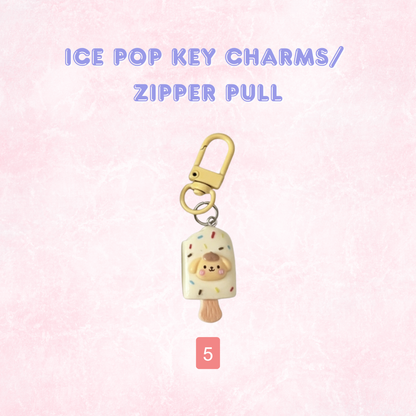 Kawaii Ice Pop Key Charms/ Zipper Pulls