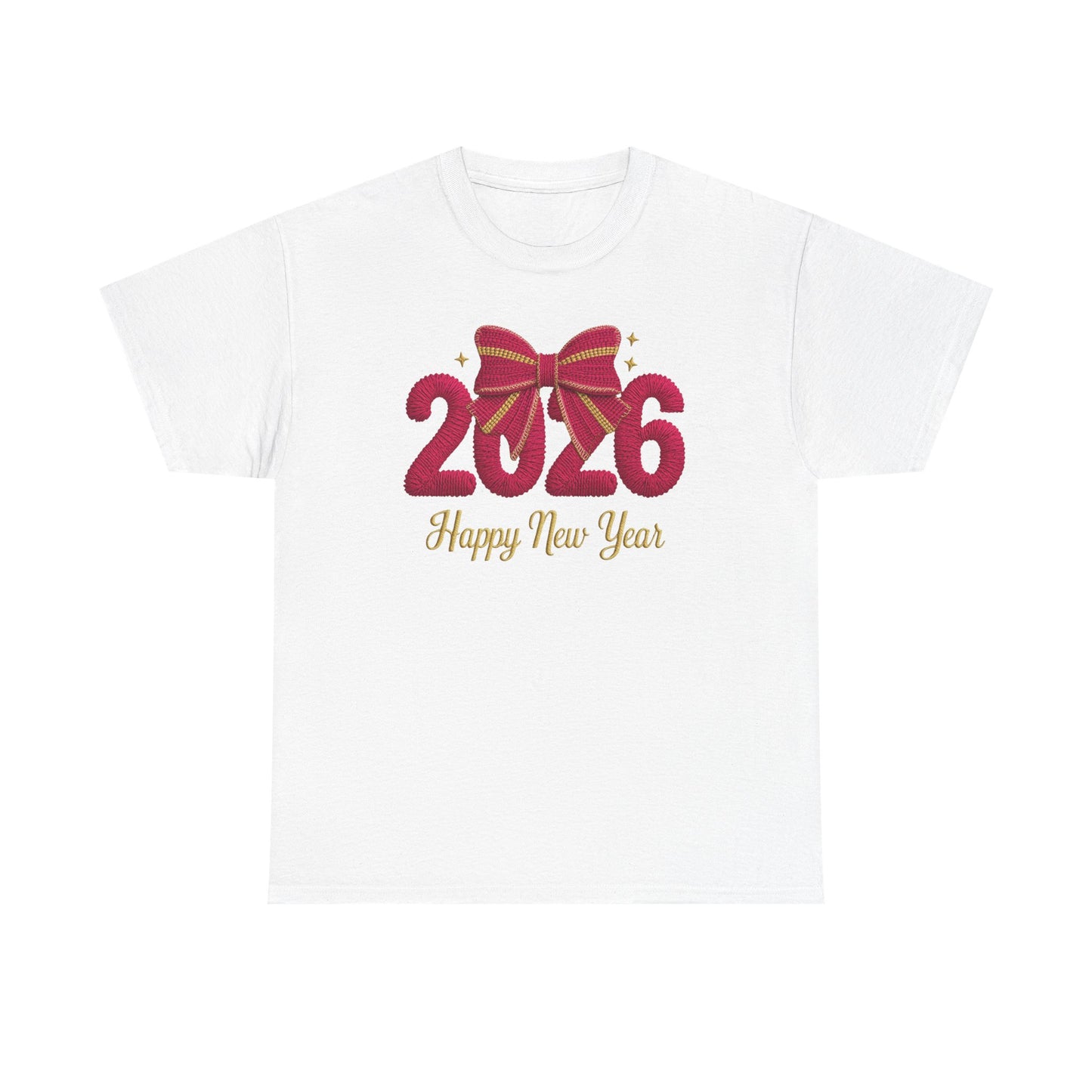 2026 Happy New Year Tee Festive Ribbon New Year Day T-Shirt