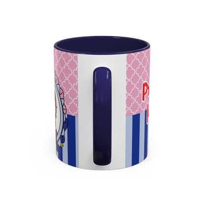 Princess Kitty Hello Kitty Accent Coffee Mug | Cute Pink & Blue 11/15oz