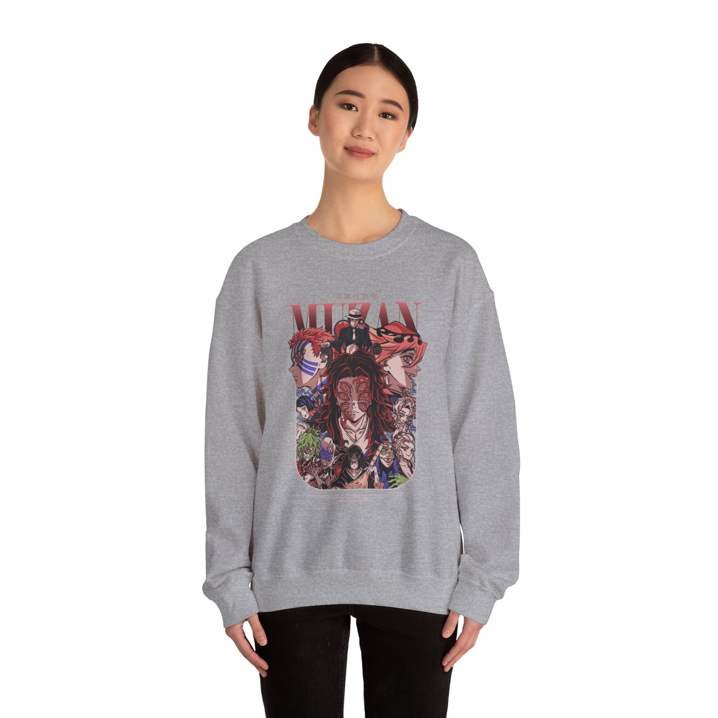 Demon Slayer Character Collage Sweatshirt | Anime Graphic Crewneck