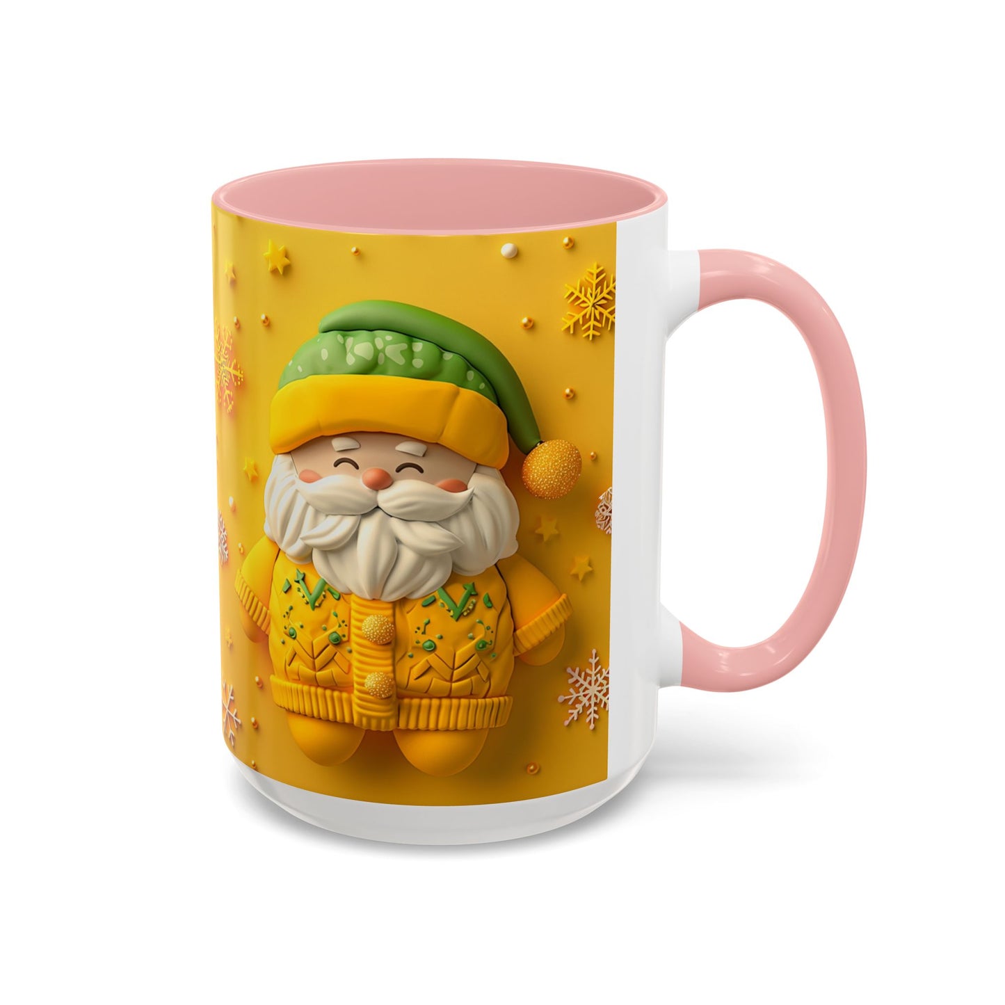 Yellow Sweater Santa Mug | Accent Coffee Mug