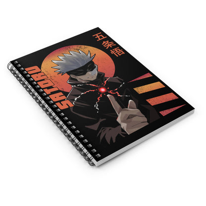 Masked Anime Sorcerer Spiral Notebook | Ruled Journal, Japanese Text