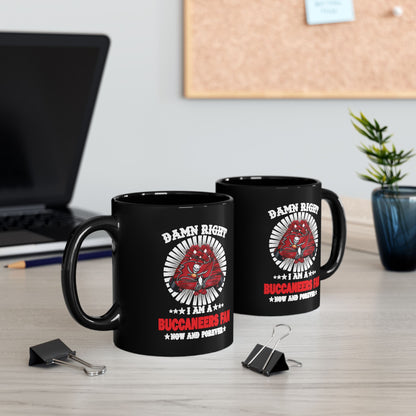 Buccaneers Fan Mug — Pirate Skull & Rose Graphic (11oz/15oz)
