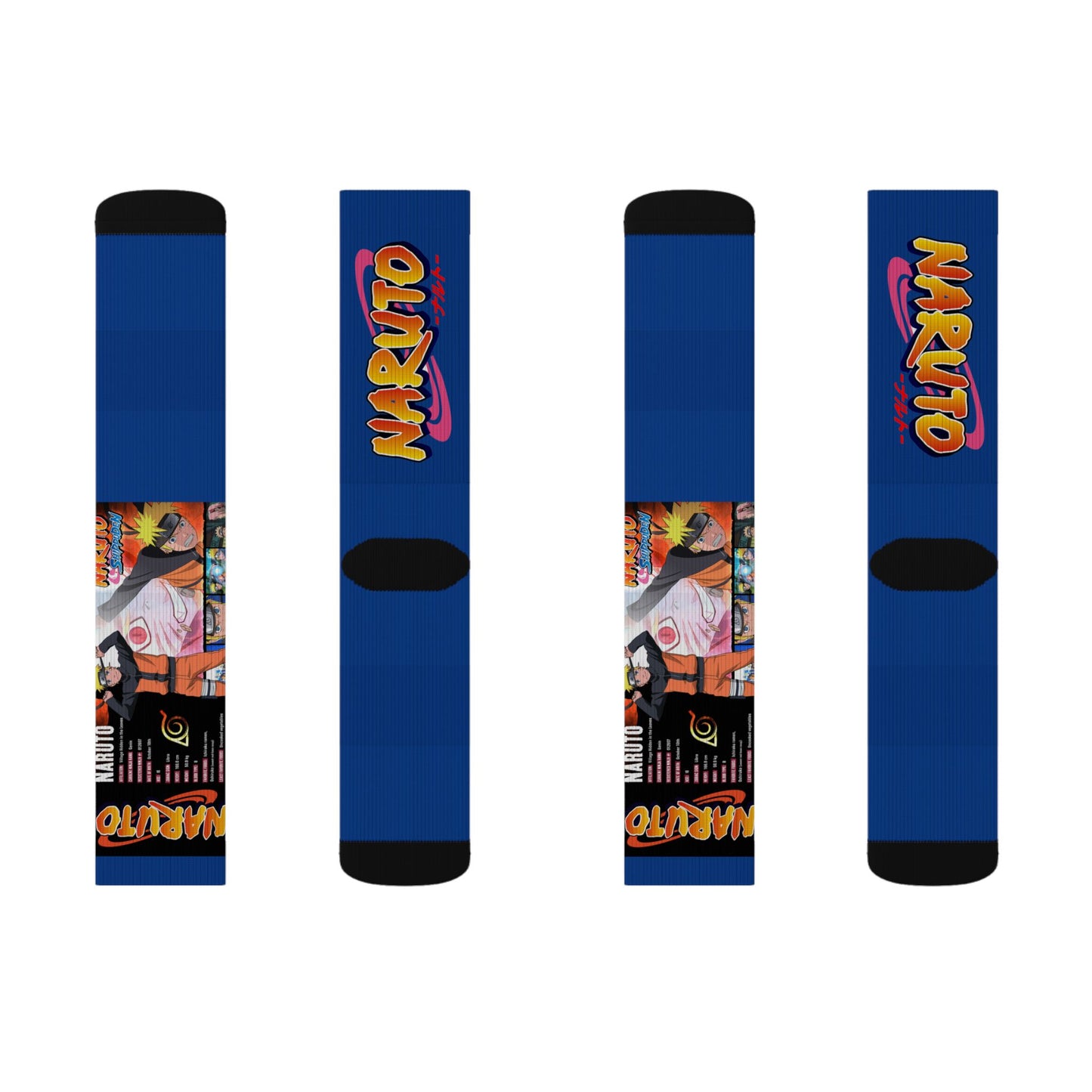 Naruto Anime Graphic Socks | Sublimation Crew Socks