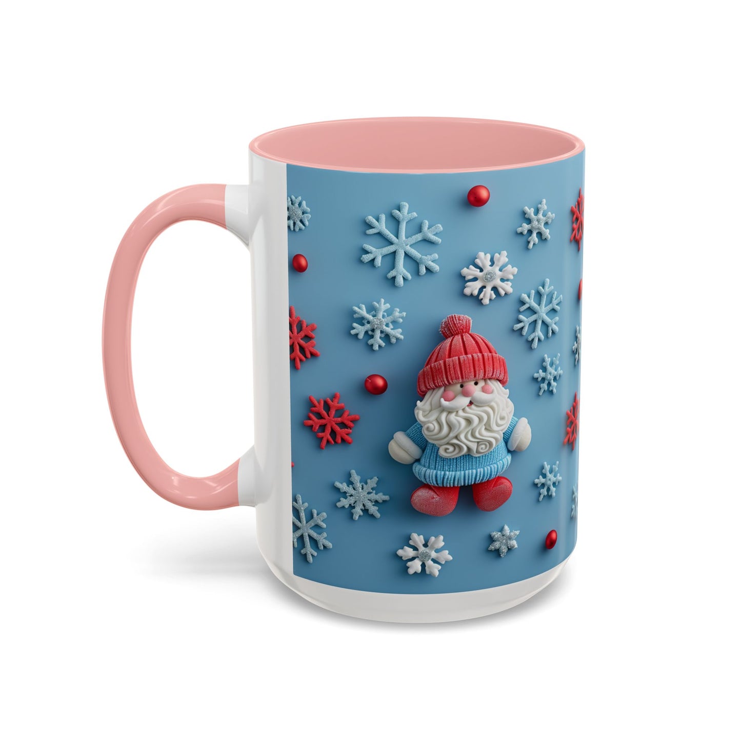 Santa Snowflake Pattern Mug | Accent Coffee Mug