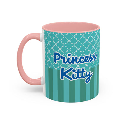 Princess Girl Cartoon Teal Accent Coffee Mug | 11oz 15oz