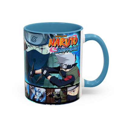 Naruto Kakashi Accent Coffee Mug  Anime Character Collage 11/15oz