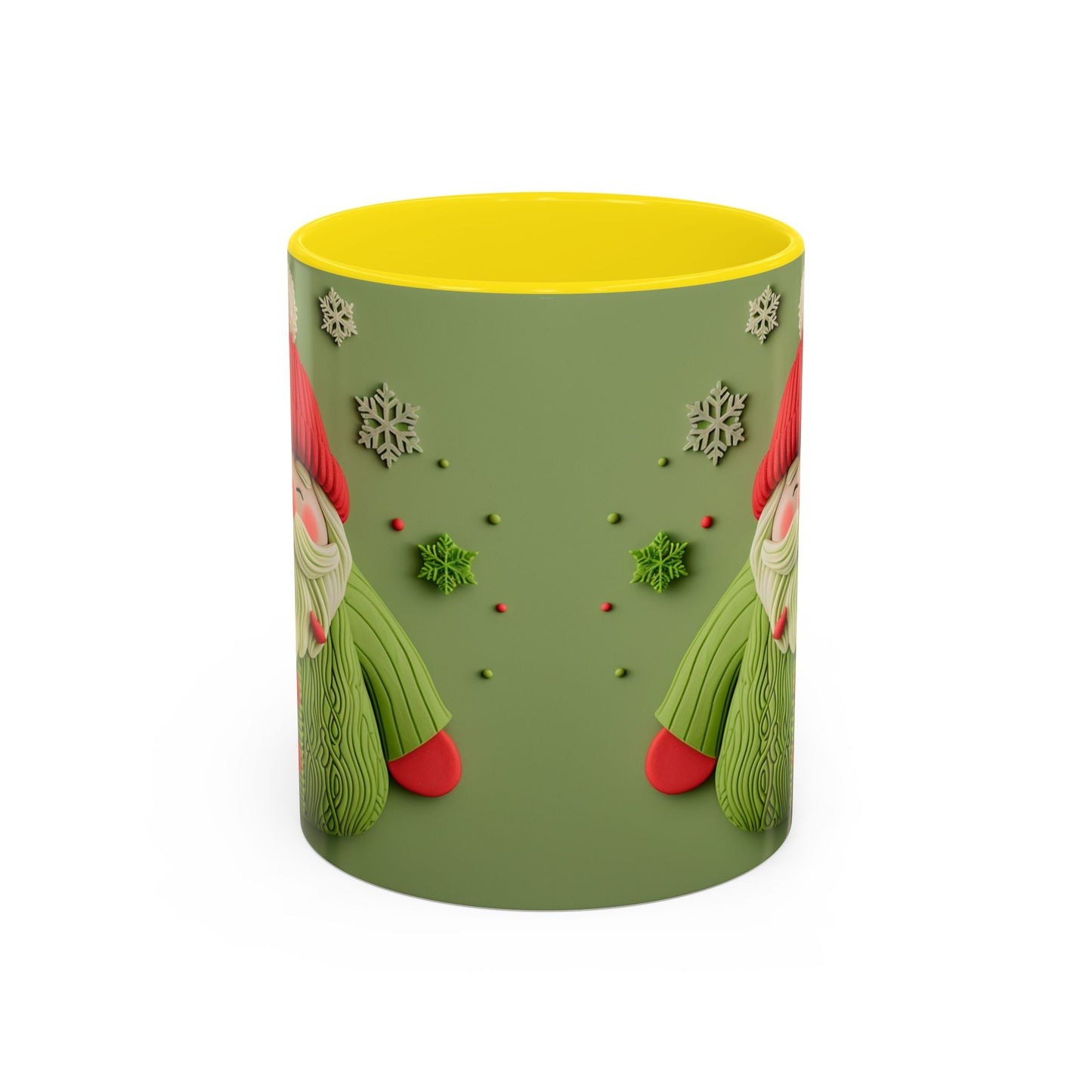 Green Knit Santa Mug | Accent Coffee Mug