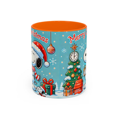 Beagle Chistmas Illustration Mug | Accent Coffee Mug 11oz 15oz
