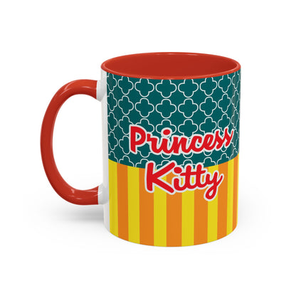 Redheaded Princess Kitty Accent Coffee Mug | Cute Cat Princess Design