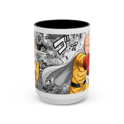 Saitama Mug |One Punch Man Inspired Collage Accent Mug (11/15 oz)