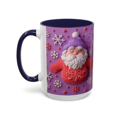 Knit Santa Pattern Mug | Accent Coffee Mug
