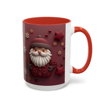 Cute Santa Face Holiday Mug | Christmas Accent Coffee Mug