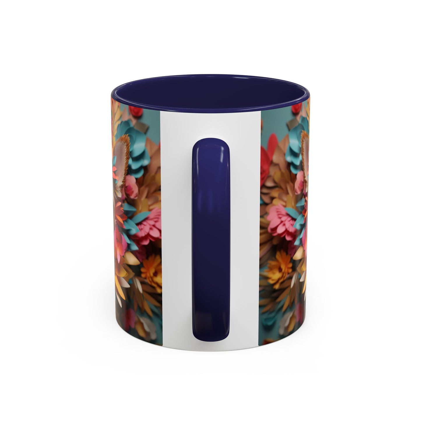 Chihuahua Floral Wreath Accent Coffee Mug — Colorful Pet Lover Gift (11/15oz)