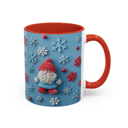 Santa Snowflake Pattern Mug | Accent Coffee Mug