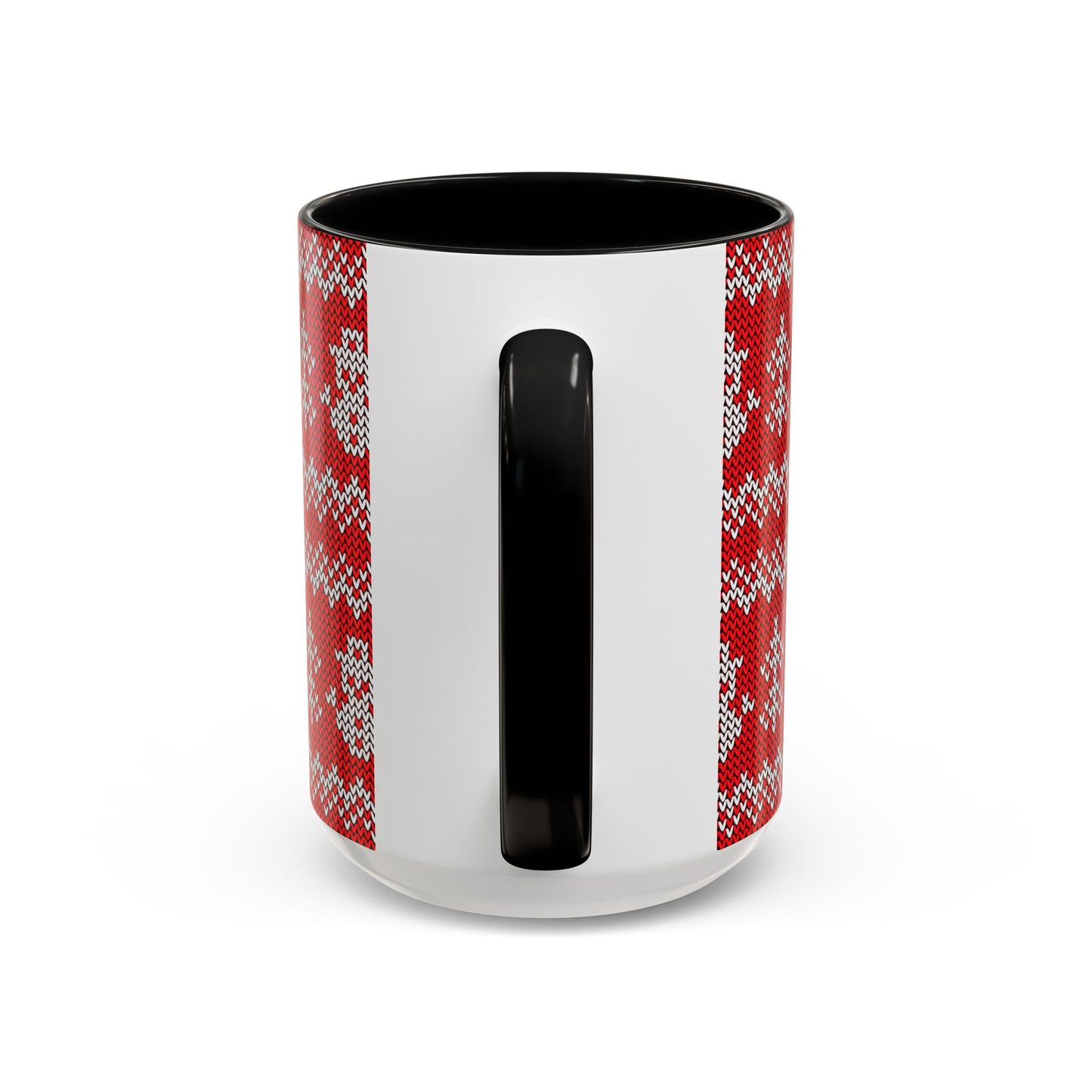 Snowman Knit Pattern Accent Mug | Christmas Holiday Coffee Cup