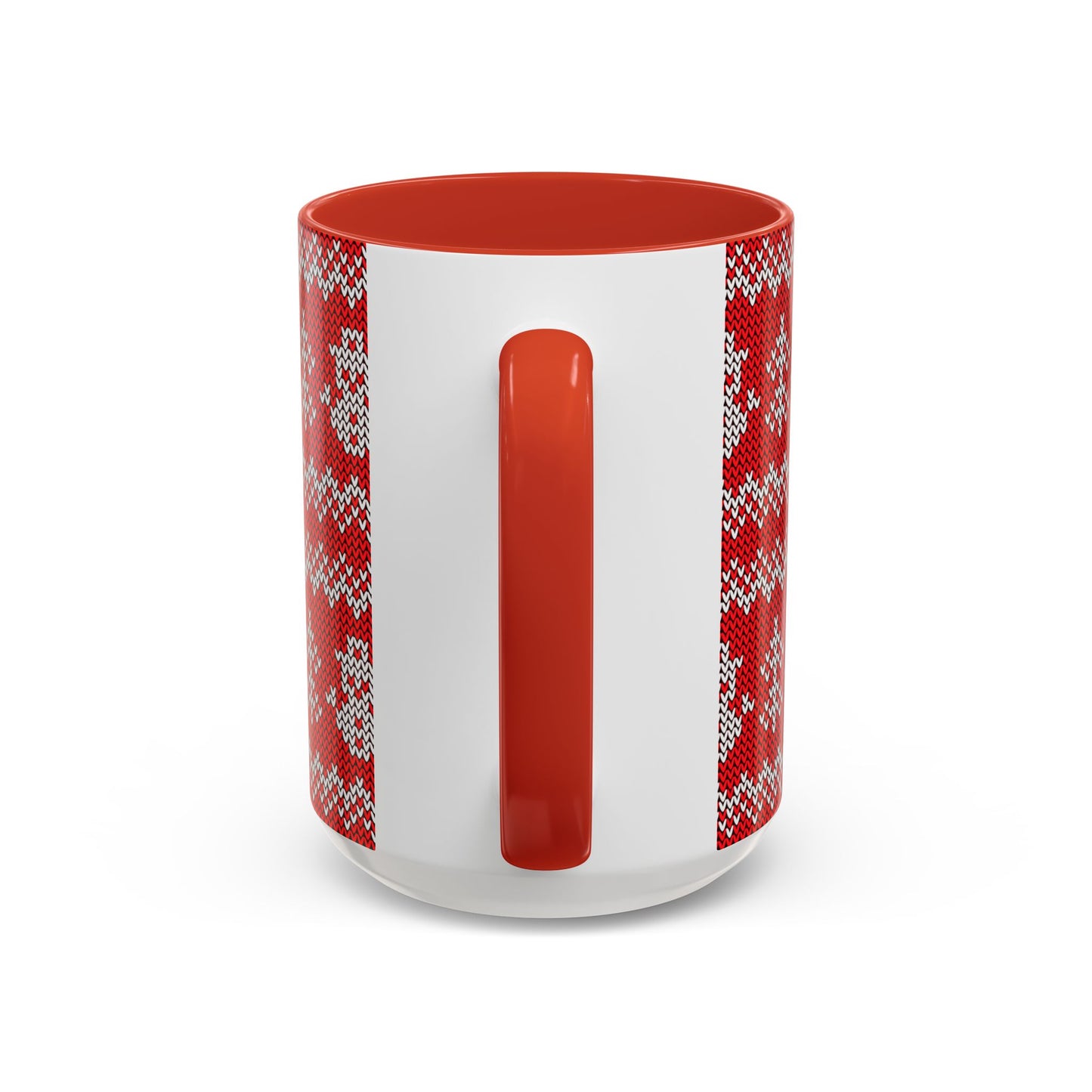 Snowman Knit Pattern Accent Mug | Christmas Holiday Coffee Cup