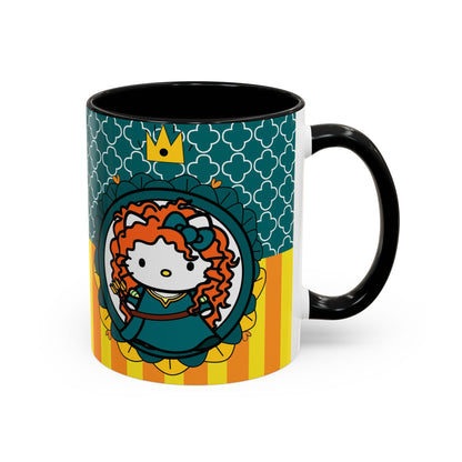 Redheaded Princess Kitty Accent Coffee Mug | Cute Cat Princess Design
